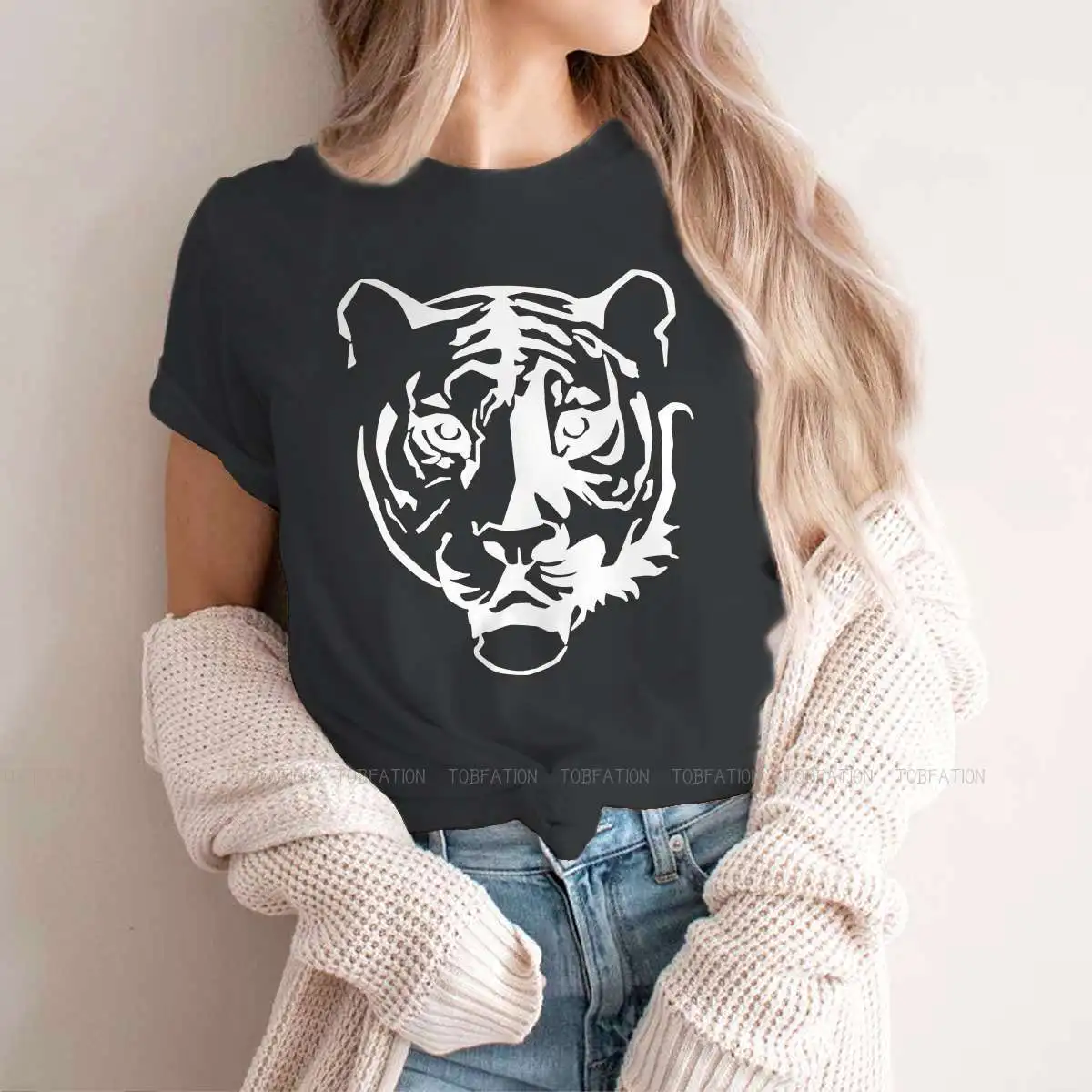 

White Fashion TShirts Life of Pi Tiger Pi Patel Adventure Film Female 4XL Style Fabric Tops T Shirt O Neck Big Size