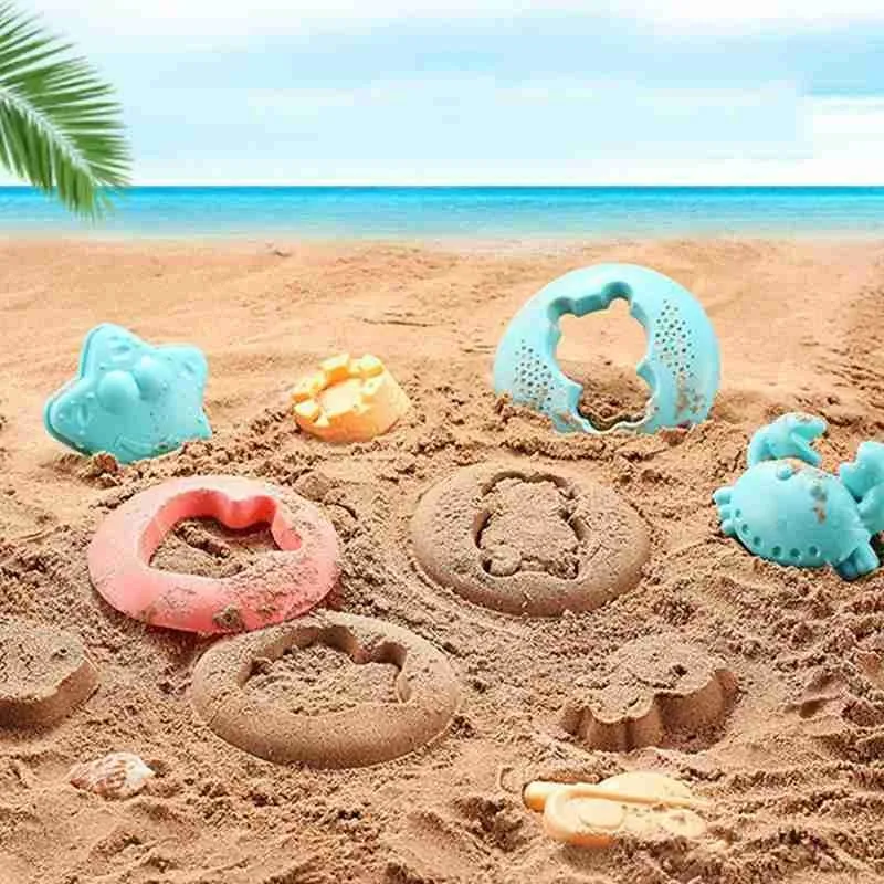 

Baby Beach Game Toys 5/7/9/14/17pcs/set Silicone Soft Play Sand Water Play Cart Kit For Children Kids Sandbox Creative Toy Gift