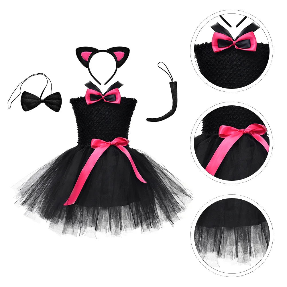 

1 Set Girls Tutu Dress Kids One-piece Dress Lovely Cosplay Costumes