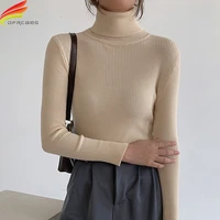 new 2020 turtleneck sweater women tunic pullover casual slim bottoming knitted sweaters female elastic long sleeve ladies tops