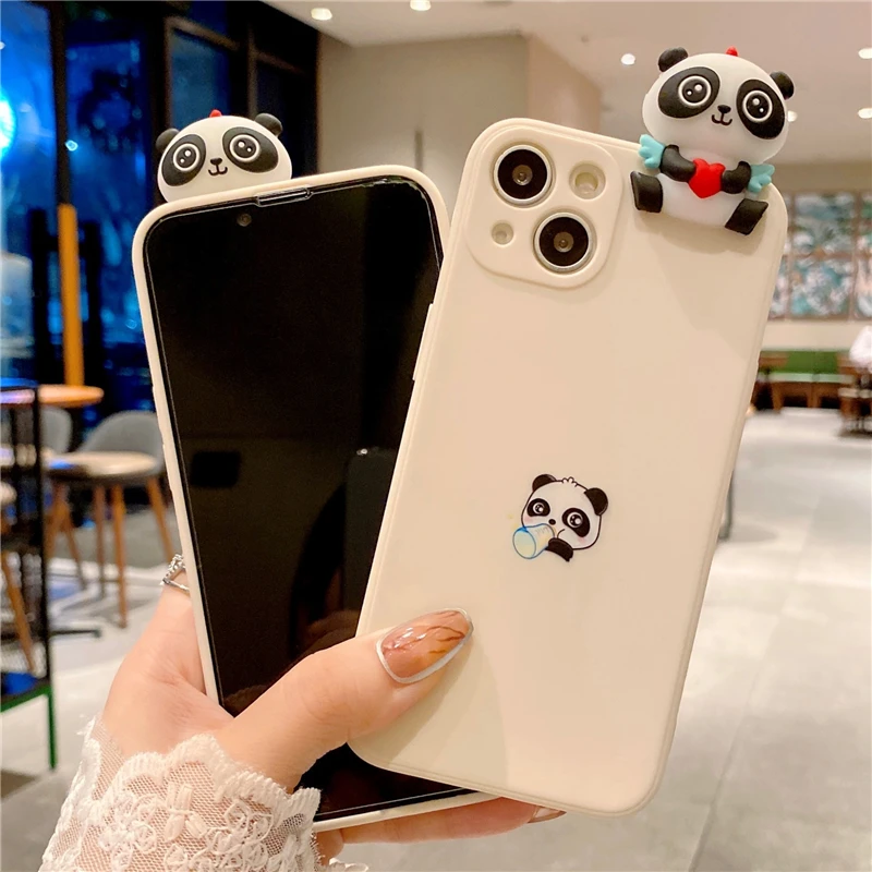 Мультяшный чехол для IPhone 12 13 11 Pro Mini XS Max XR X 7 8 10 6 6S Plus SE 2020 IPone13 мягкий ТПУ 3D телефона