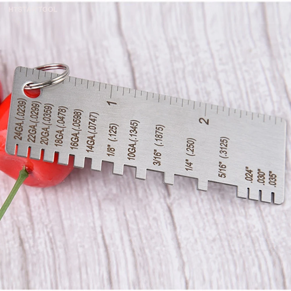 

Double-sided Scale Ruler Stainless Steel Measuring Ruler To Check The Metal Plates Wire Diameter Metal Sheet Thickness Gauge