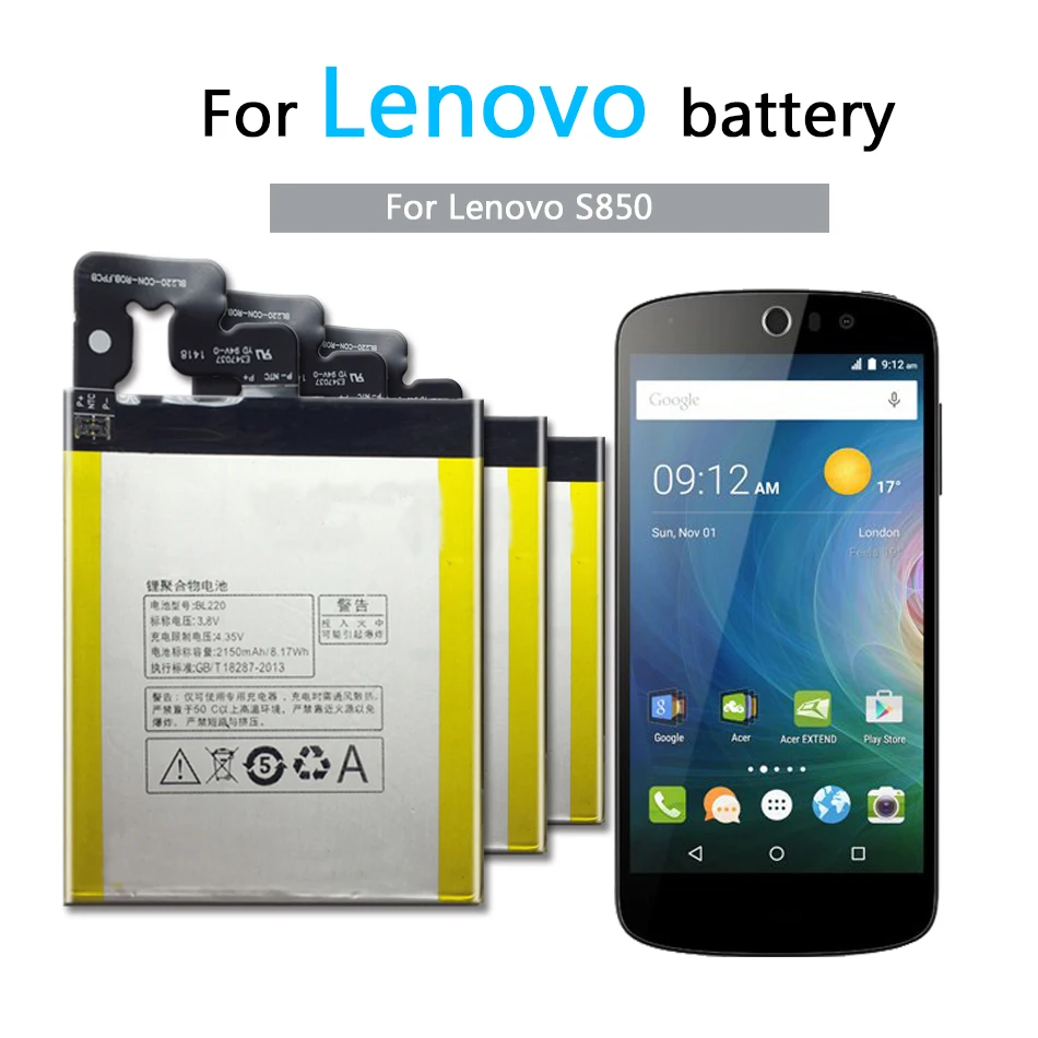 BL220 для Lenovo S850 S850T 2150mAh литий полимерный аккумулятор S850T|Аккумуляторы мобильных