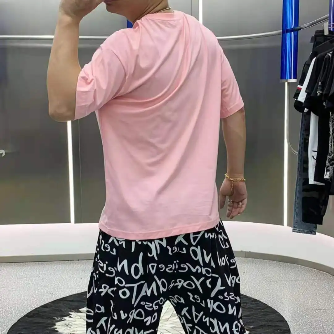 

Men's Korean edition Slim Fashion Brand t-shirt summer simple pure color casual shirt social spirit guy short sleeve