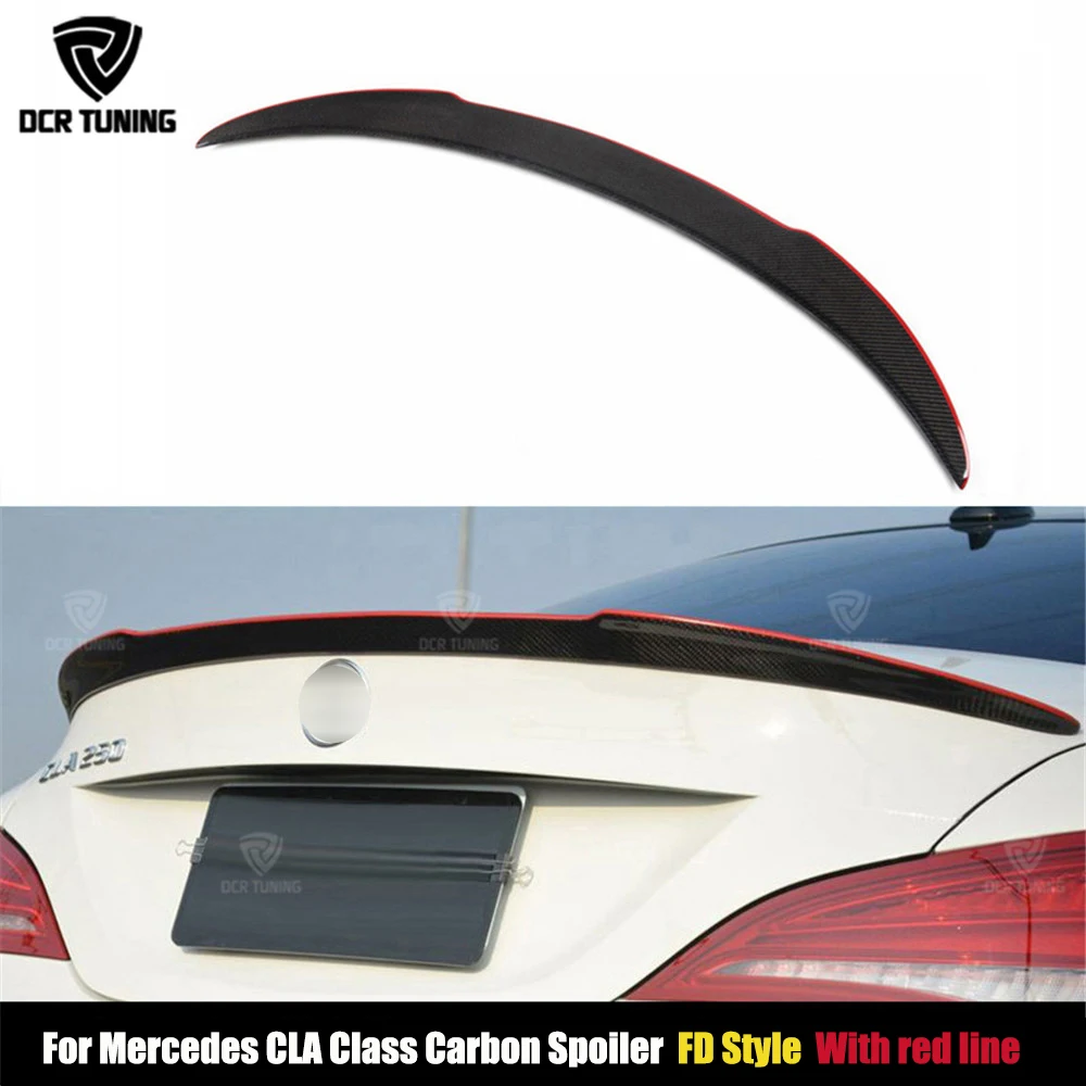 Для Mercedes CLA W117 C117 200 250 260 A45 в стиле FD из углеродного волокна с красной линией 2013 и