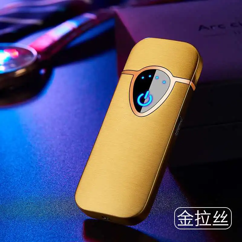 Ультратонкая USB зажигалка для сигарет сенсорная Индукционная автомобильная