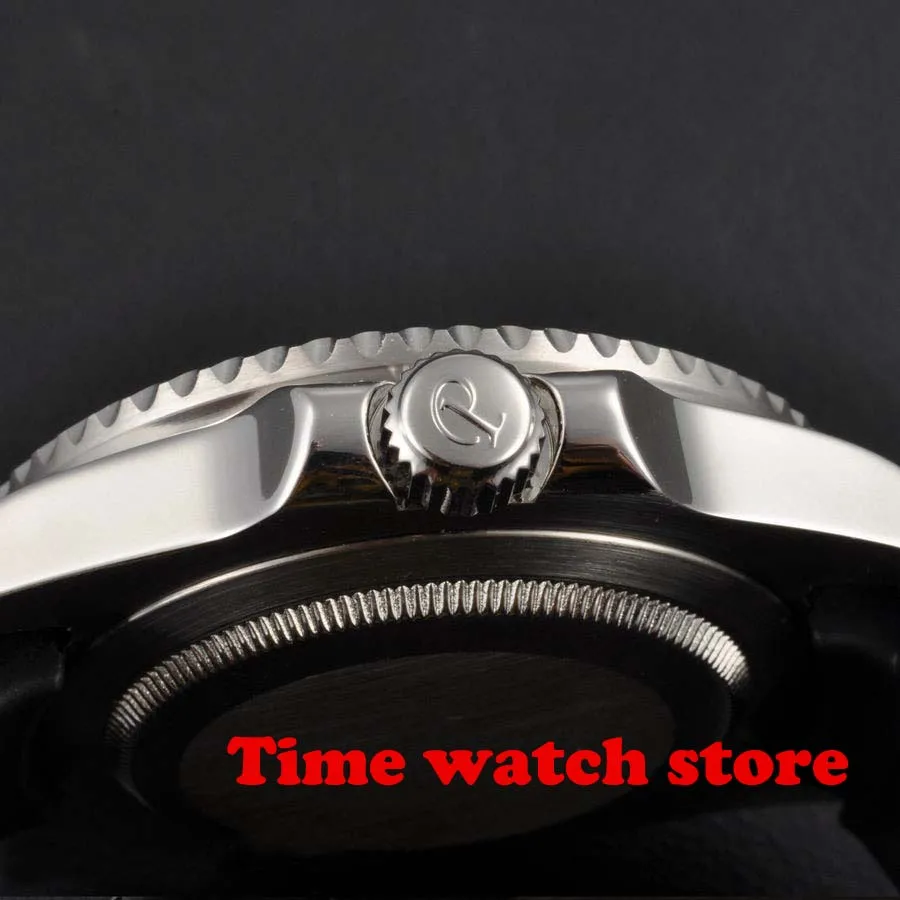 Автоматический мужской фотоальбом Parnis 40 мм Miyoya водонепроницаемый синий черный