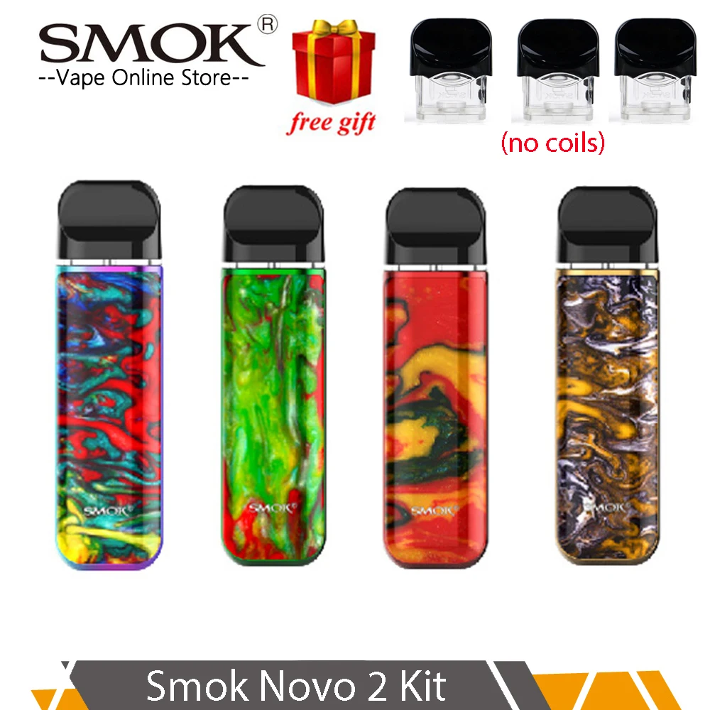 Имеются на складе! SMOK Novo 2 Pod Starter Kit электронная сигарета Vape ручка комплект мл