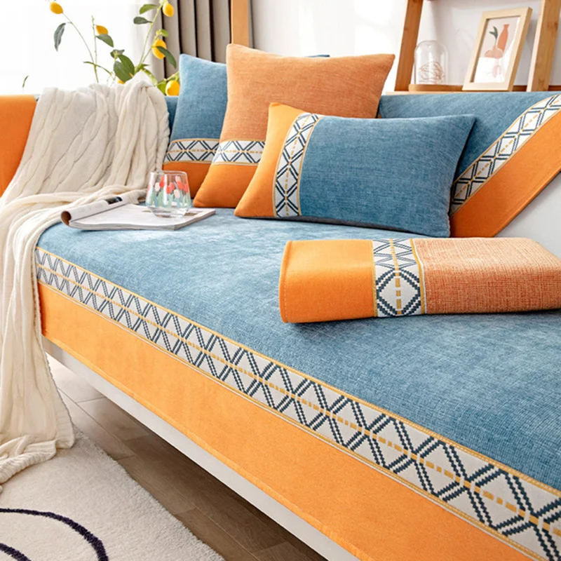 Чехол для дивана утолщенный нескользящий 5 цветов | Дом и сад