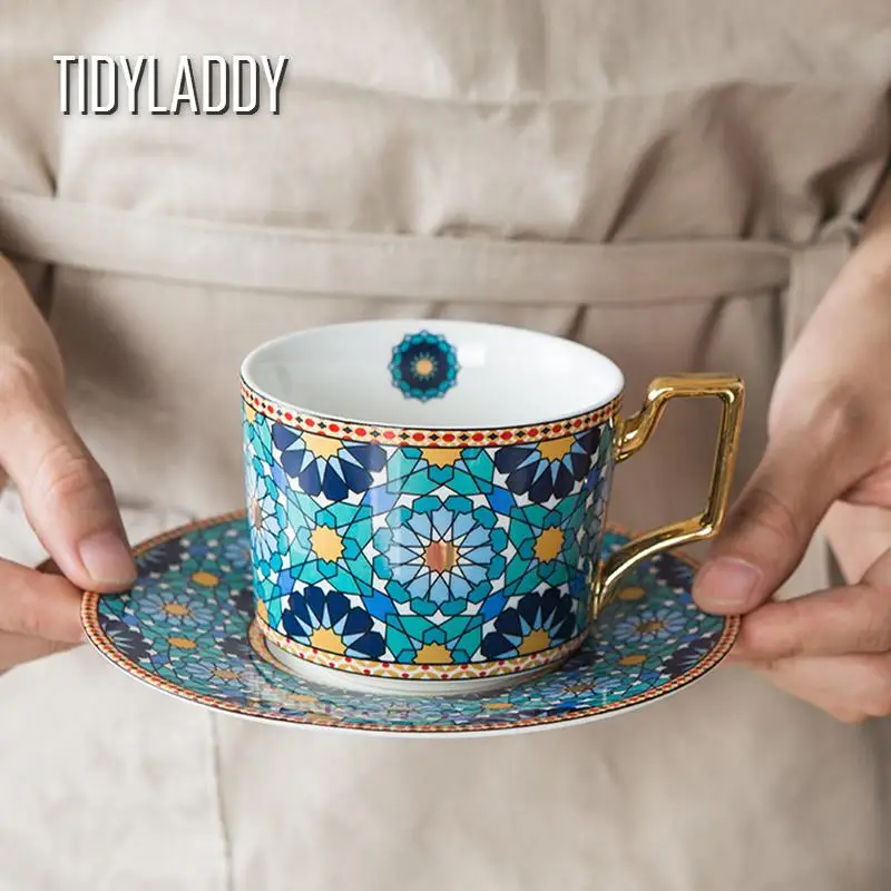 Набор керамических кофейных чашек в мароккансветильник ле роскошная кофейная