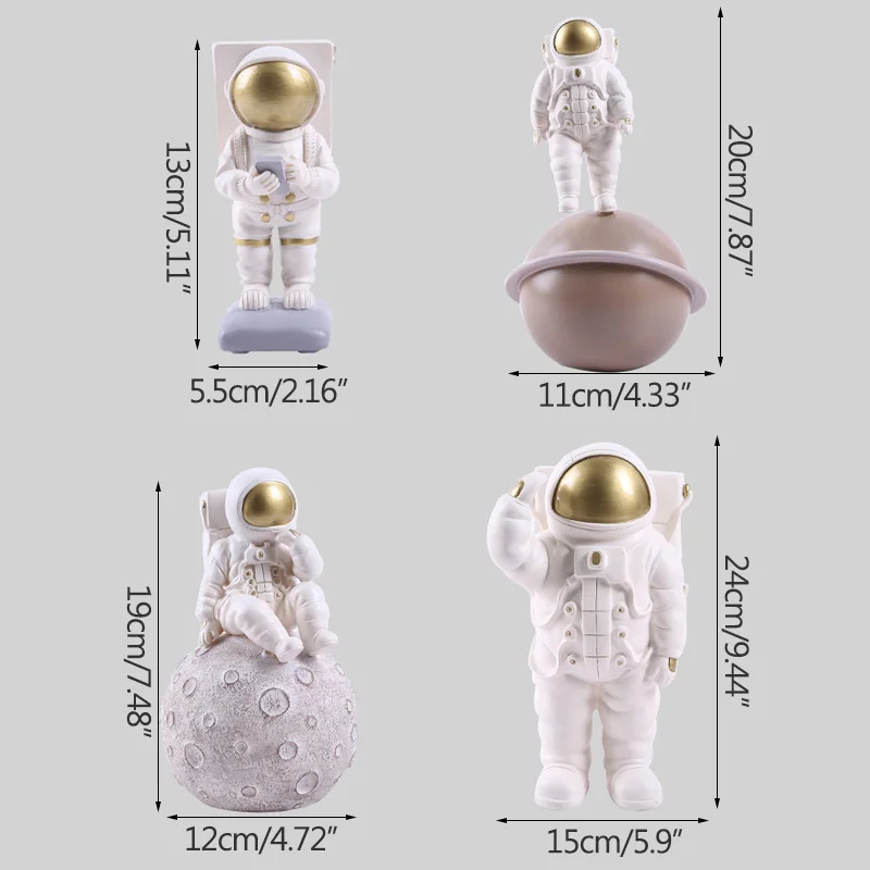 

Strongwell Nordic Spaceman Character Statue Figurine Abstract Sculpture Desktop Home Decoration Accessories Modern Art Gifts