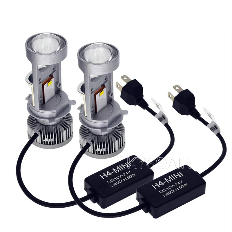 KYSQAIR высокой яркости H4 светодиодный лампы мини-проектор для автомобилей 12V 24V 6000K