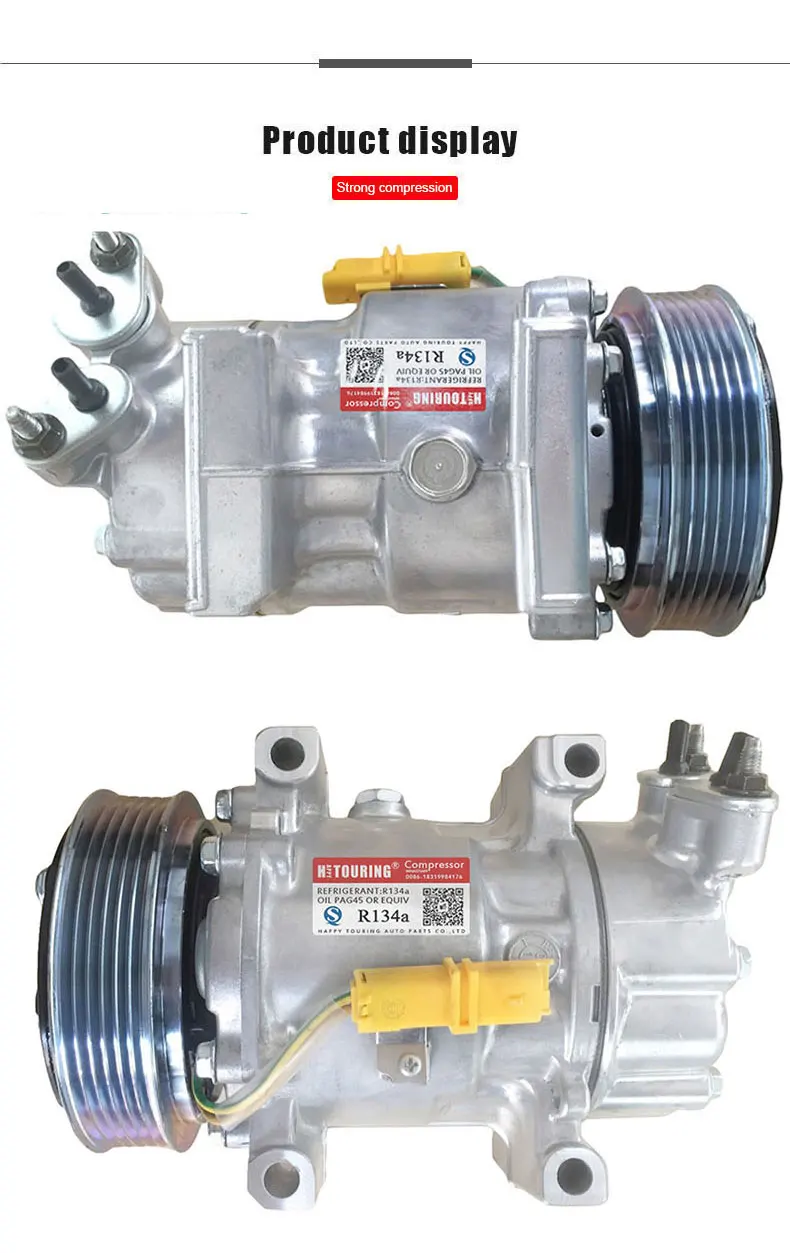 Санден sd6v12 AC компрессор для PEUGEOT 206 307 партнер 9655191580 9655191680 9684480480 6453JL 6453JP 6453KS 6453LF 6453LH