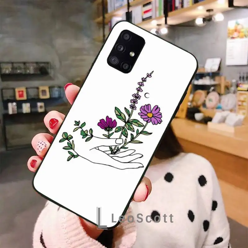 

Aesthetic Flower Art Phone Case For Samsung Galaxy S8 S9 S10 Plus S10E Note 3 4 5 6 7 8 9 10 Pro Lite cover