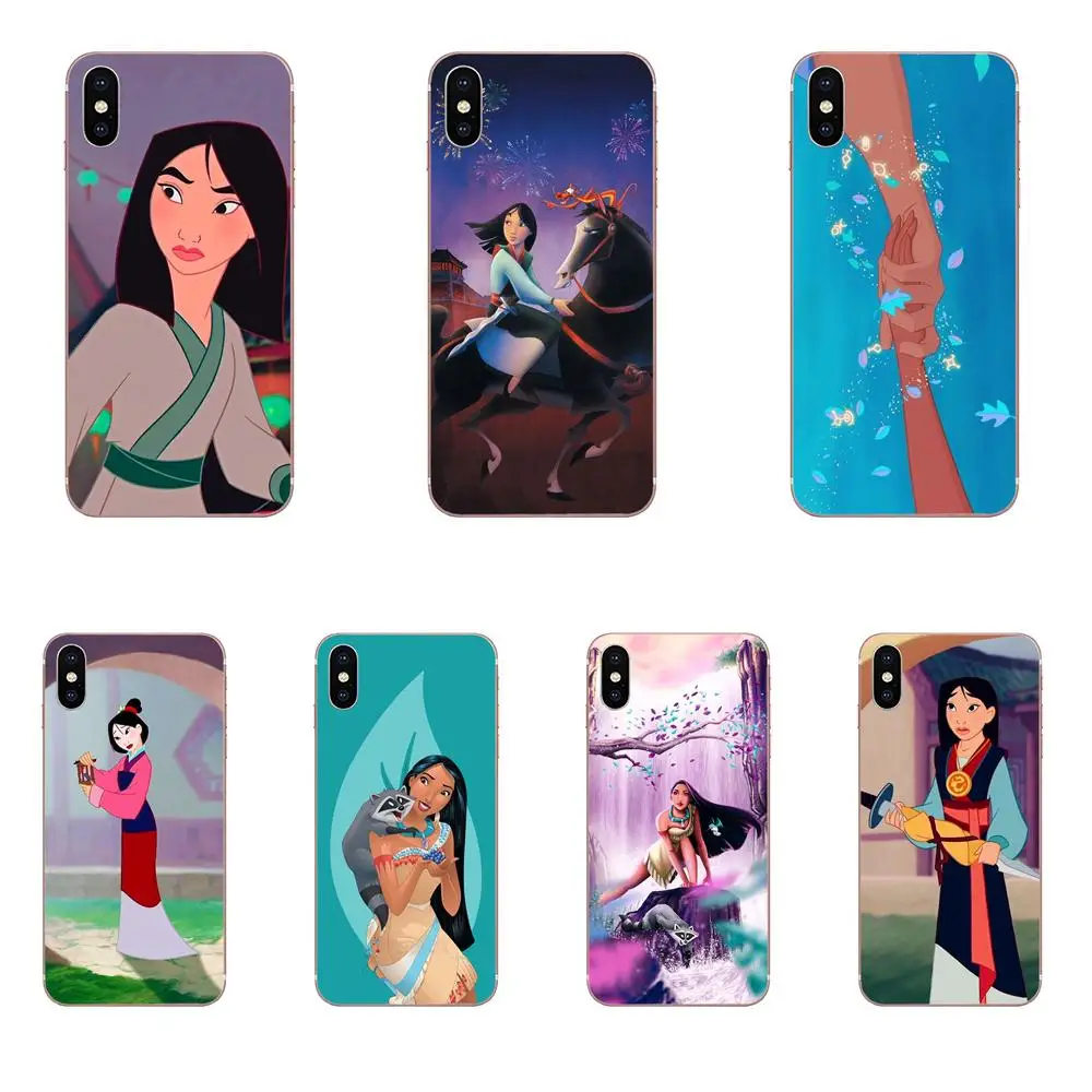 Мягкий резиновый чехол для телефона с рисунком из мультфильма Покахонтас аниме
