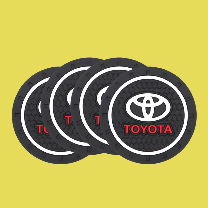 

Car styling accessories car 7cm suitable for Toyota- logo coaster water cup bottle holder anti-skid mat interior decoration