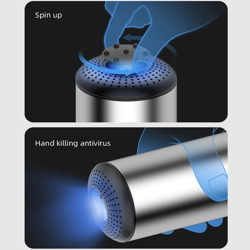 Автомобильный УФ генератор озона HEPA фильтр анион свежего воздуха USB очиститель