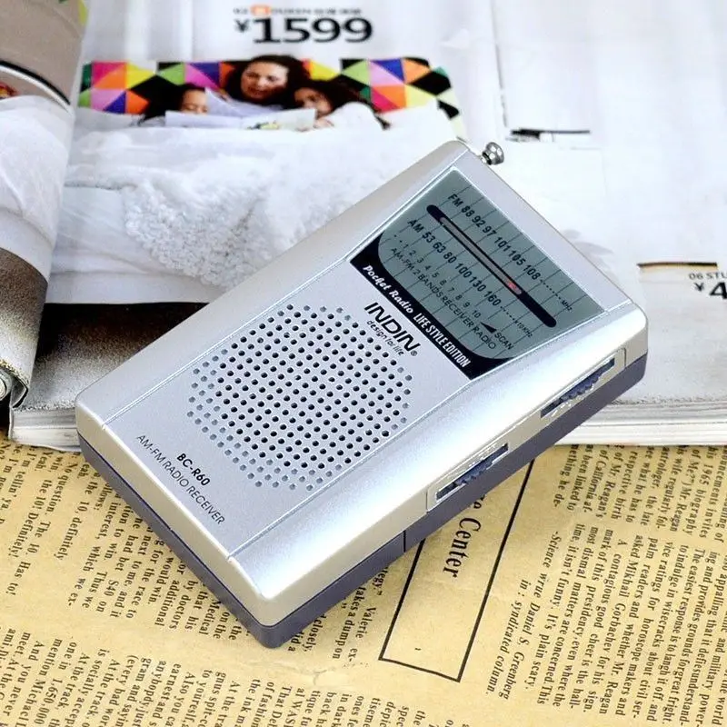 Динамик радио портативный приемник FM AM цифровой с ЖК-дисплеем мини стерео громкий динамик радио Карманный MP3 музыкальный плеер открытый