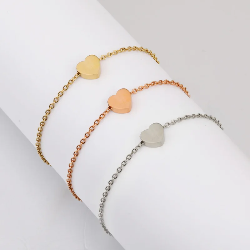 Минималистичные сексуальные браслеты в форме сердца из нержавеющей стали