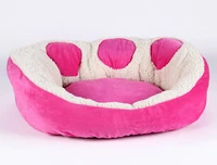 super soft pet bed warm sleeping dog bag long plush puppy cushion mat portable cat bed outdoor camping pet bed lovely paw cushio