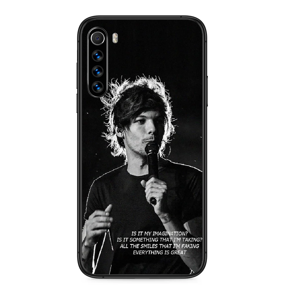 Односторонний чехол для телефона Louis Tomlinson Xiaomi Redmi Note 4A 4X 5 6 6A 7 7A 8 8A 4 5A 8T Plus Pro Черный