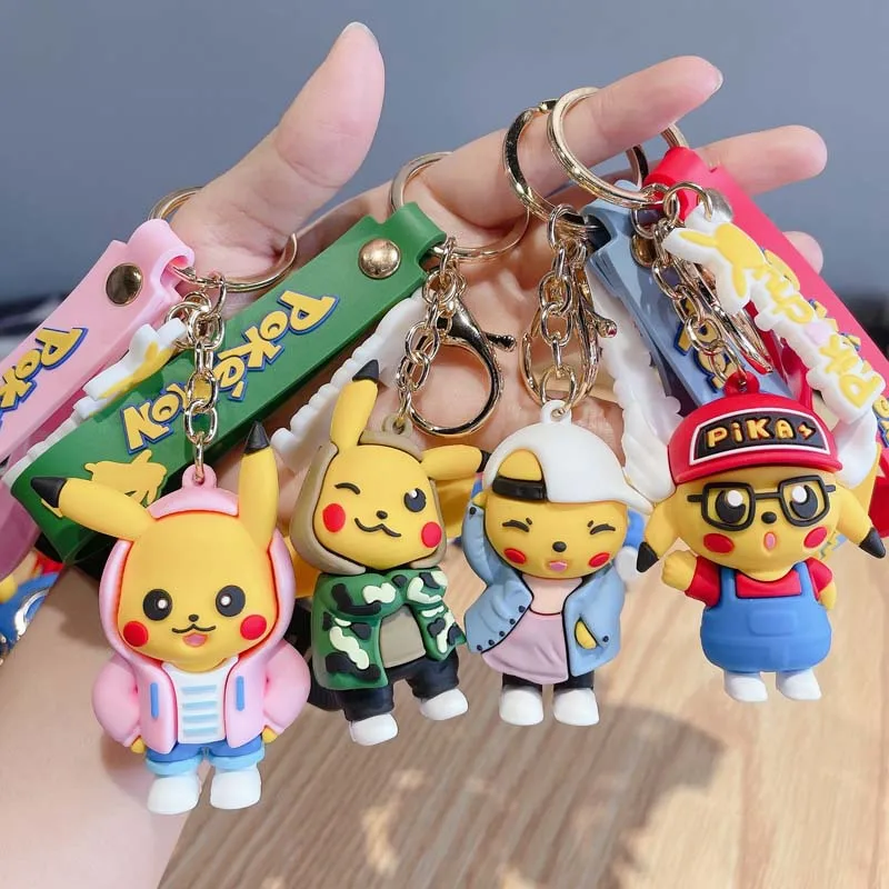 

Cute Pokémon Pikachu Action Doll Fashion Keychain Pendant Accessories Pokemon Cartoon Model Toys Children Christmas Gift Toys