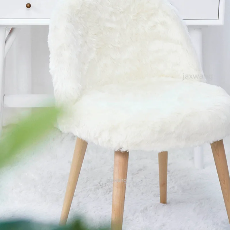 Скандинавский обеденный стул из массива дерева простой домашний мягкий