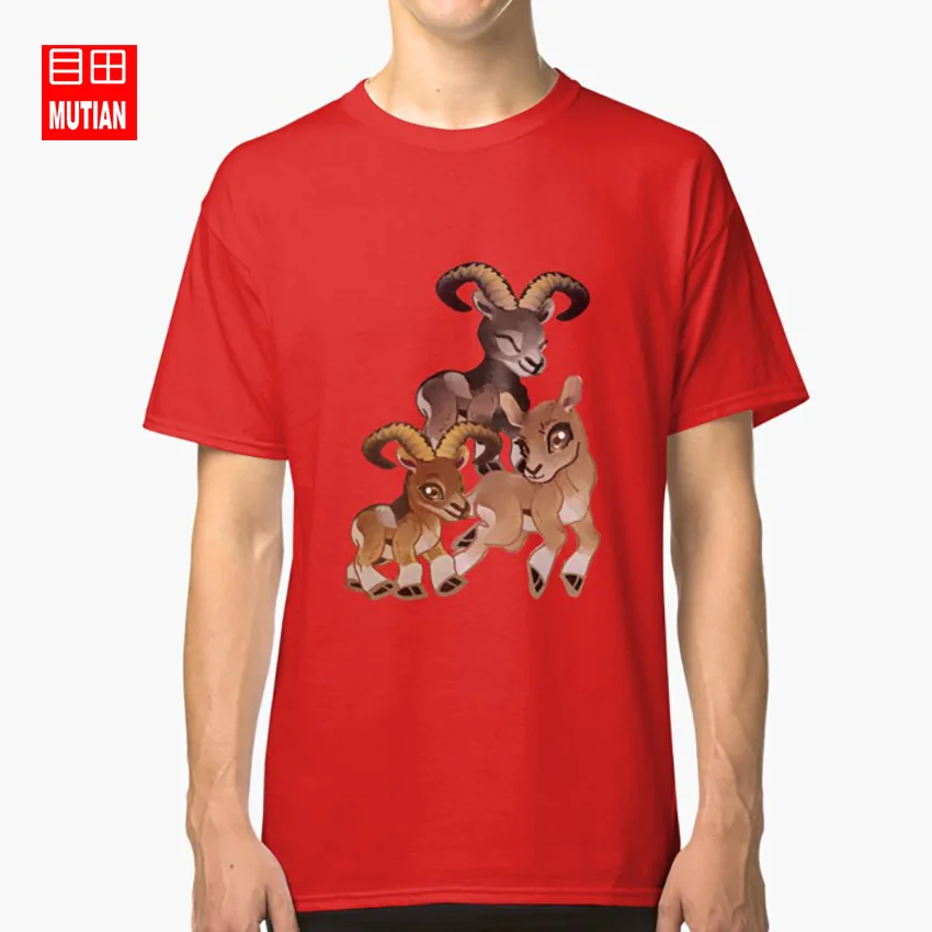 Семейная футболка с изображением киприотов мауфлона миниатюрная