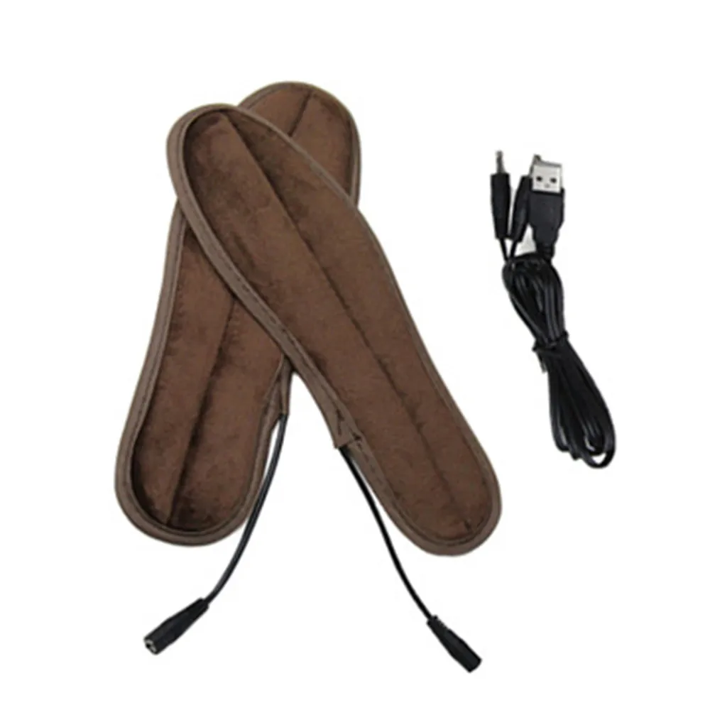 1 пара USB стельки с подогревом электрические подушечки Зимние гетры для ног