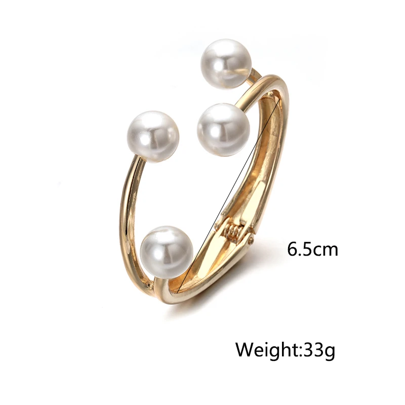 Винтажные браслеты манжеты с имитацией жемчуга для женщин и мужчин модные