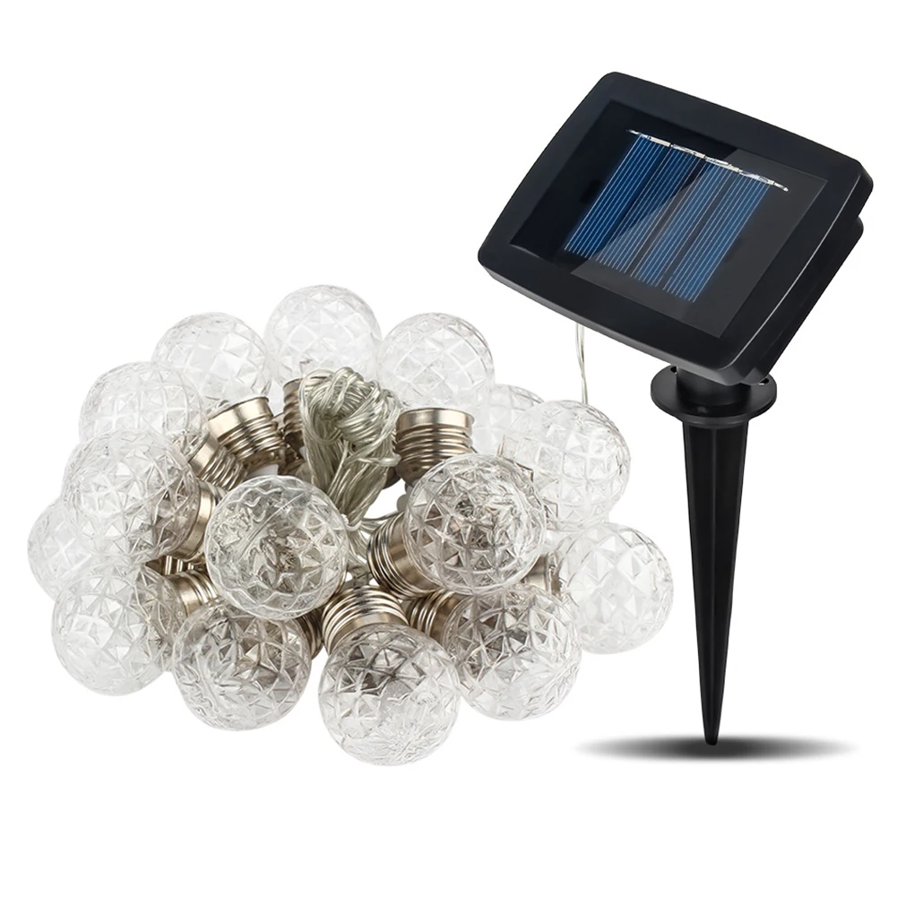 

Fairy Warm White Waterproof Super Bright Balcony Light String Romantic Garland Streets Pineapple Shape Outdoor Solar Powered Led