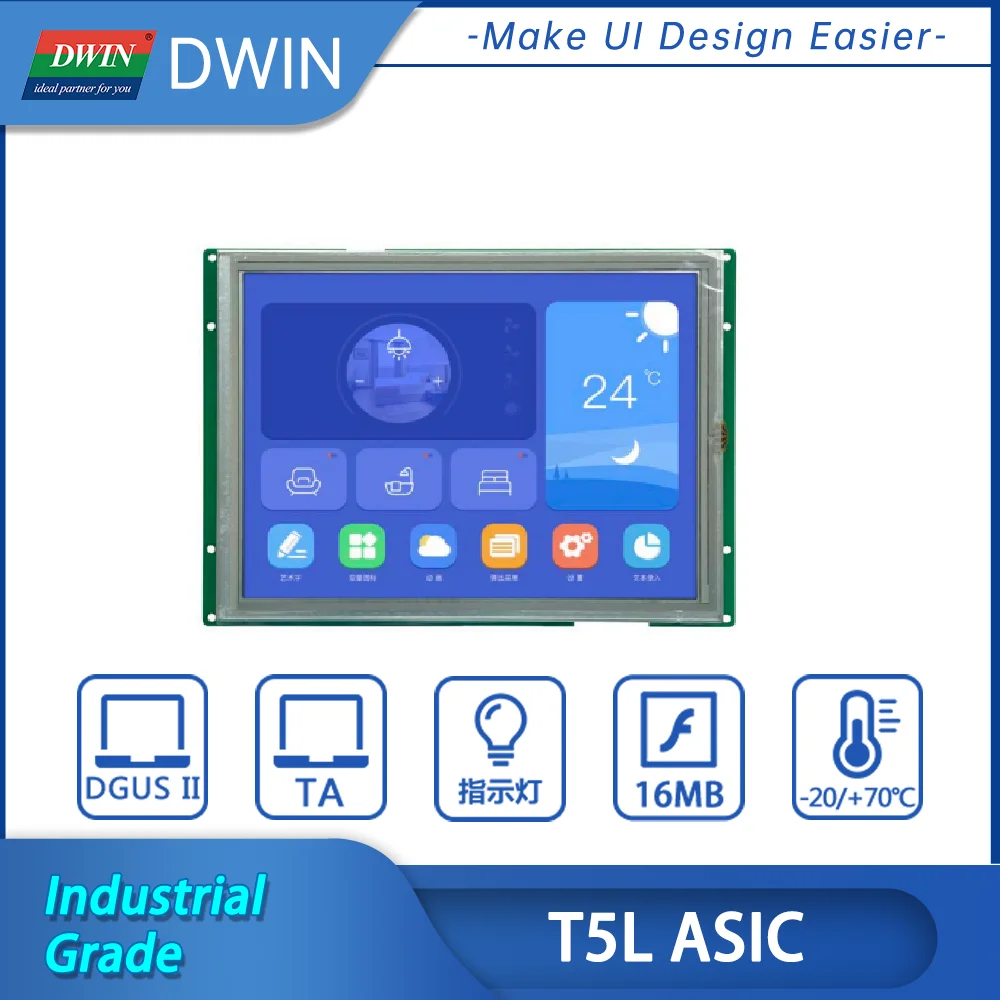 

DWIN UART LCD Module 8 Inch 1024*768 Resolution Medical Grade HMI Touch Screen 65K Colors DGUS LCM Display DMT10768K080_A2W