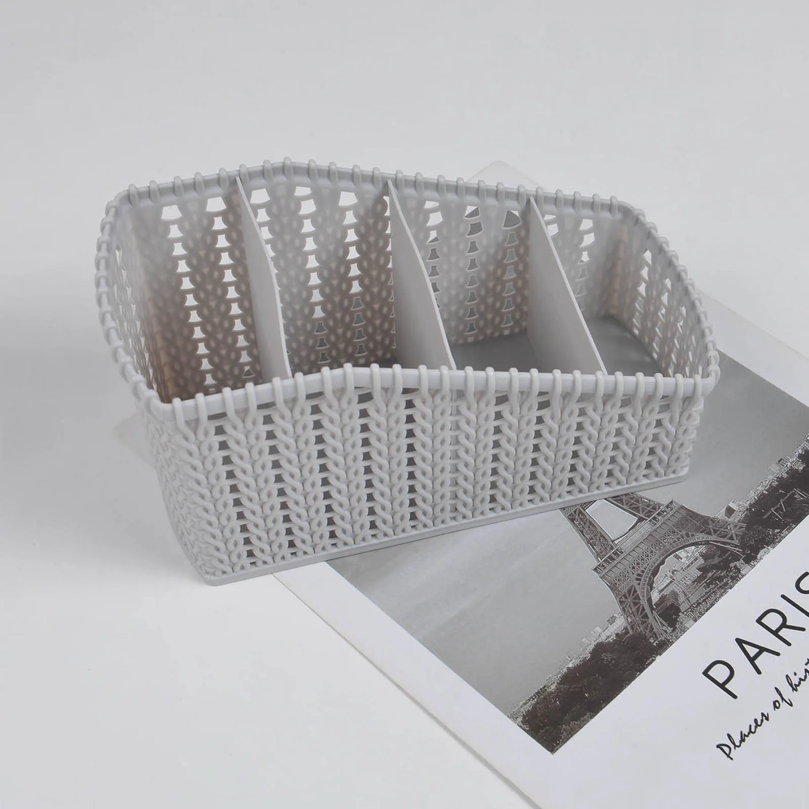 Настольный ящик для хранения мелочей, пластиковый держатель для домашнего офиса, органайзер для макияжа, косметический Органайзер для макияжа, корзина для кистей, канцелярские принадлежности, Органайзер