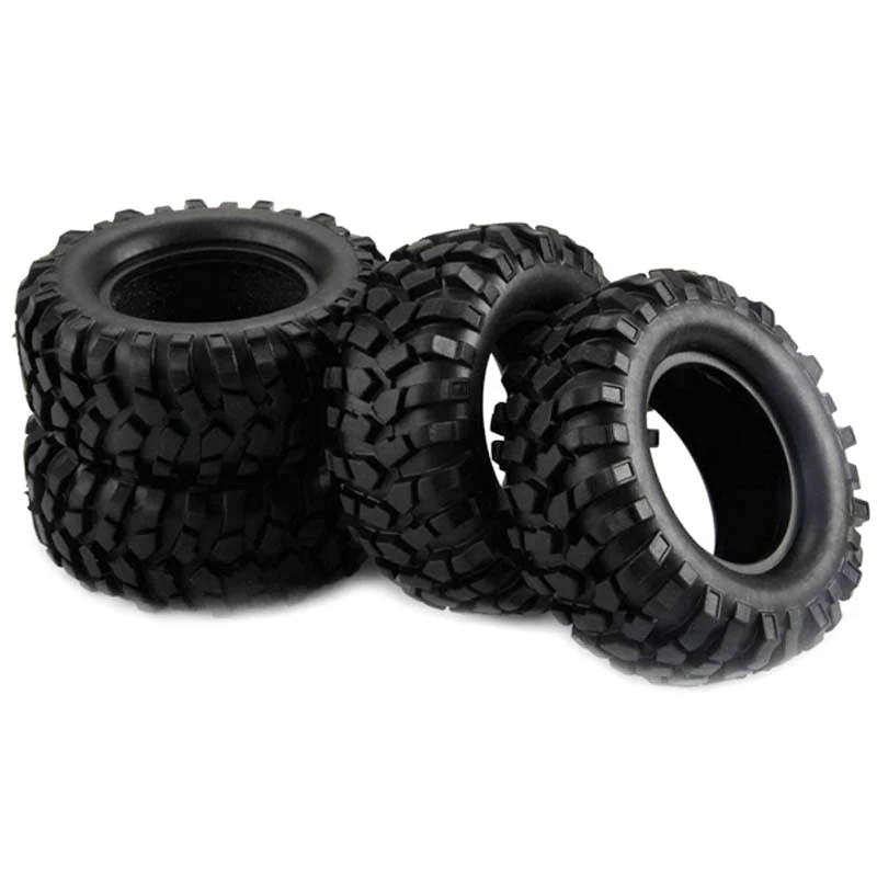 

4Pcs Aluminum 52Mm Wheel Rims & 4Pcs 1.9 Inch Rubber Tyre 1.9 Wheel Tires 96X40Mm for 1/10 Rc Crawler Traxxas