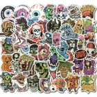 50 шт., классные стикеры серии ужасов с черепами s, рок, панк, граффити, сексуальные водонепроницаемые наклейки, бомба для скейтборда, багажа, шлем для ноутбука, автомобиля