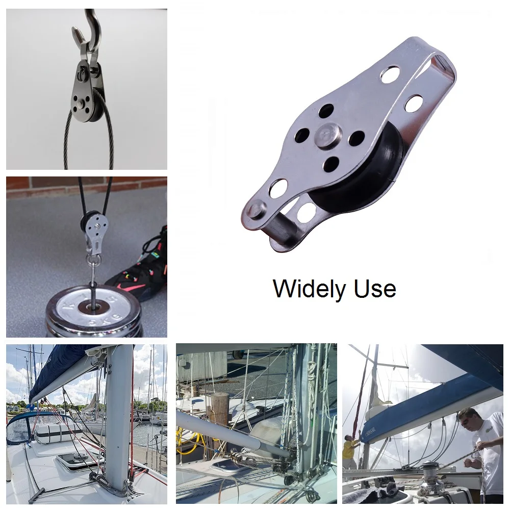 2 шт. Нержавеющая сталь 316 шкив 60 мм блоки трос нейлон вышлите ваш заказ прямо к