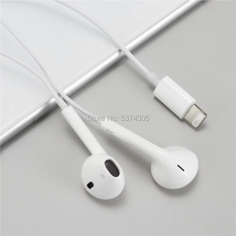 

5 PCS 100% Genuine Original for Lightning plug headset Wired Stereo Earphone Microphone for iPhone 7 8 Plus X XS MAX XR