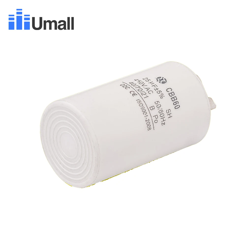 CBB60 450V 25 мкФ Бег моторный запускаемый конденсатор с алюминиевой крышкой 4 четырьмя контактами для кондиционеров стиральная машина
