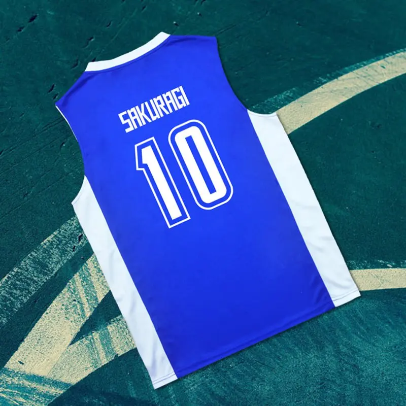 Аниме Slamdunk Hanamichi Sakuragi косплей костюм номер 10 принт SHOHOKU баскетбольная команда