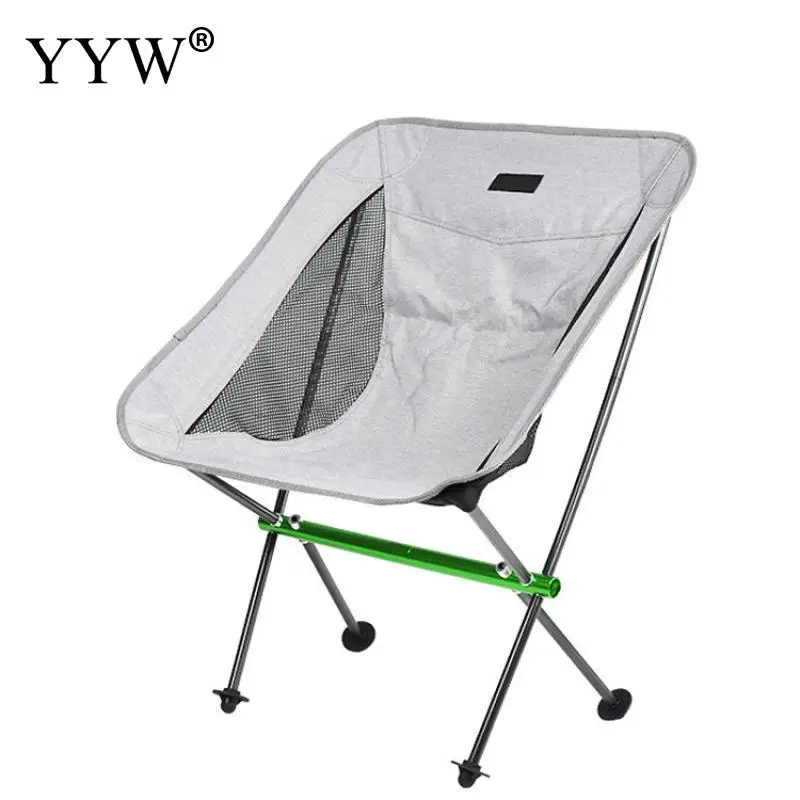 

Portable Gray Chair Fishing Camping Chairs Folding Extended Hiking Seat Light Outdoor Chair Home Furniture