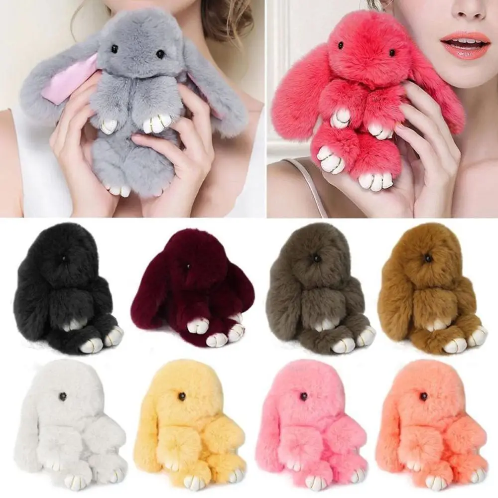 

New Charm Decoration Doll Key chain Rex Rabbit Fur Plush Bunny toy Bag pendant