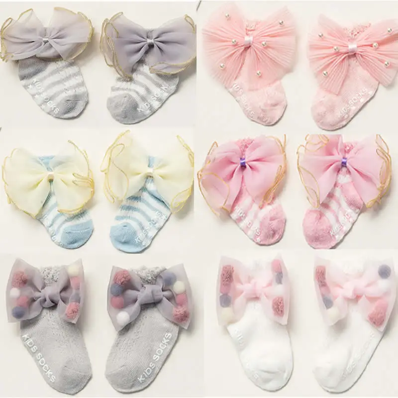 Летние носки для новорожденных от 0 до 24 месяцев тонкие хлопковые детские с