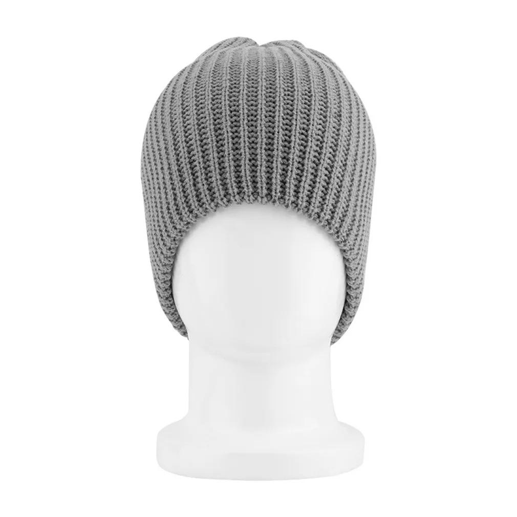 

Casual Chic Men's Loose Beanie Black Hat Caps New Winter Women Men's Skullies Warmth Knitted Beanies Solid Color Oversized 2018