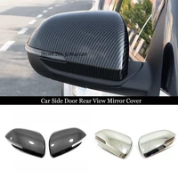 car side door rear view mirror cover decoration cover trim sticker abs carbon fiber car styling for kia seltos 2020 accessories