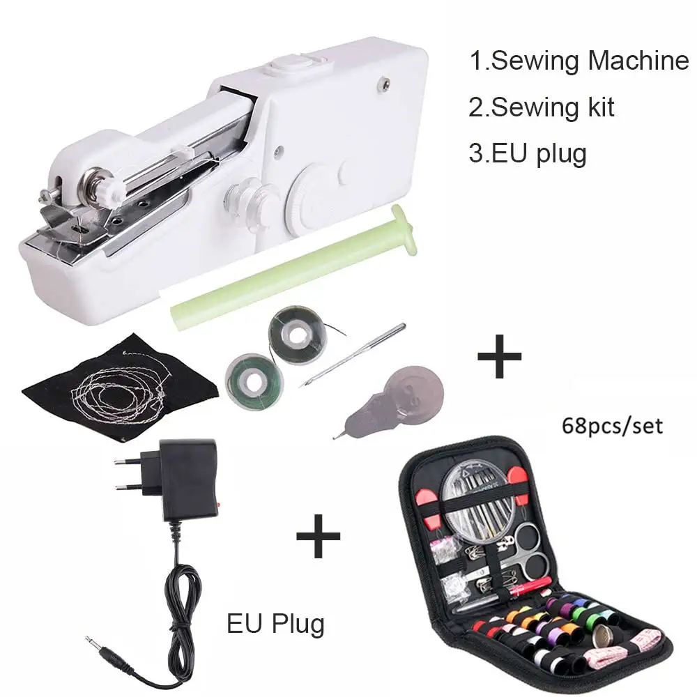 Sewing set Anpro портативный мини ручной Швейные машины бытовые беспроводные электрические стежки набор для шитья для быстрого ремонта DIY Одежда Stitchin - Color: Sewing set