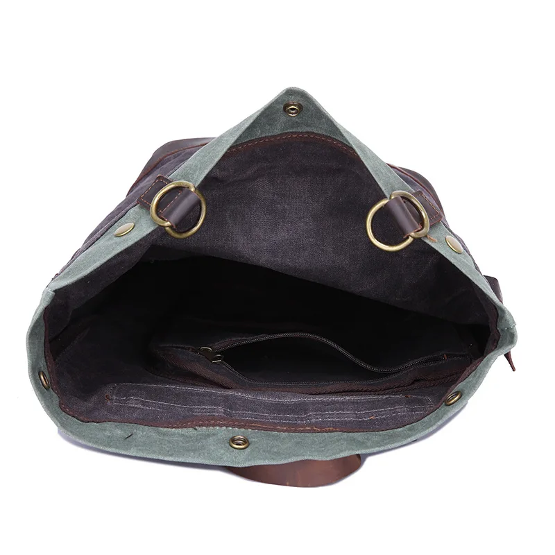 

YourSeason 2021 Canvas With Crazy Horse Leather Backpack Handmade Vintage Casual Men Waterproof Travel Backpack Large Capacity