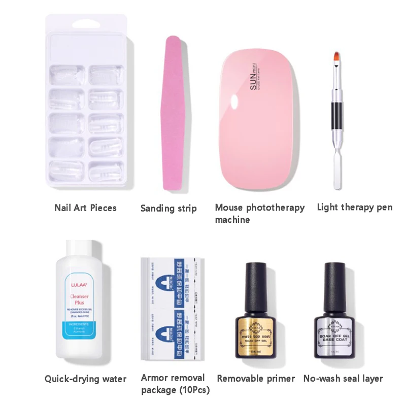 

Poly UV Gel Kit All for Manicure Gel Nail Extension Set Slip Solution Builder