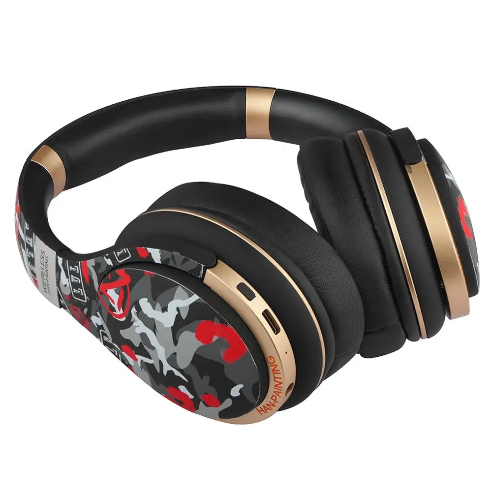 

Wireless headphone HIFI subwoofer noise cancellation music bluetooth headset with mic for headphones gamer