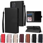 Кожаный чехол-бумажник для iPhone 12 11 Pro Max, чехол с отделениями для карт для iPhone 7, 8, 6, 6S Plus, 5 SE, 2020 X, XS, XR Max, чехол-кошелек