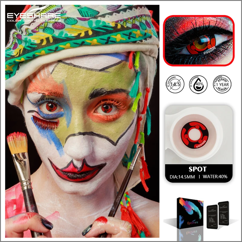 EYESHARE 2 шт./пара Хэллоуин Косплэй Цвет ed контактные линзы для глаз косметический